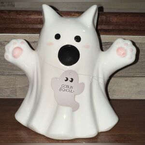 Super Cute 🥰 Ceramic Ghost 👻 Cat 🐈‍⬛ Halloween Decor  by Goblin And Ghoul - New